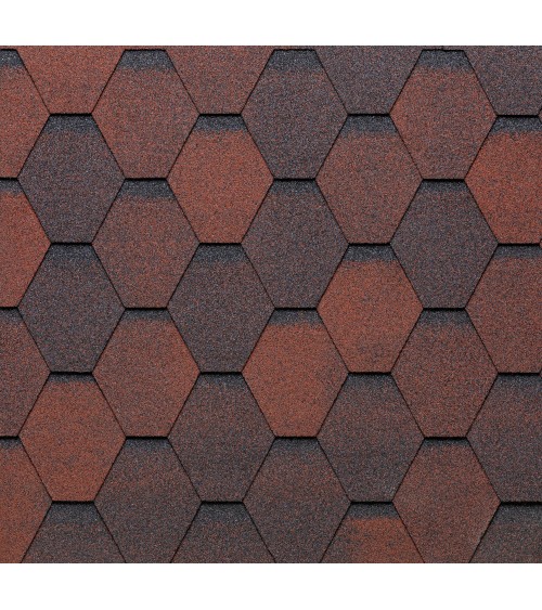 Tegola Eco Roof Hexagonal Mixed Red